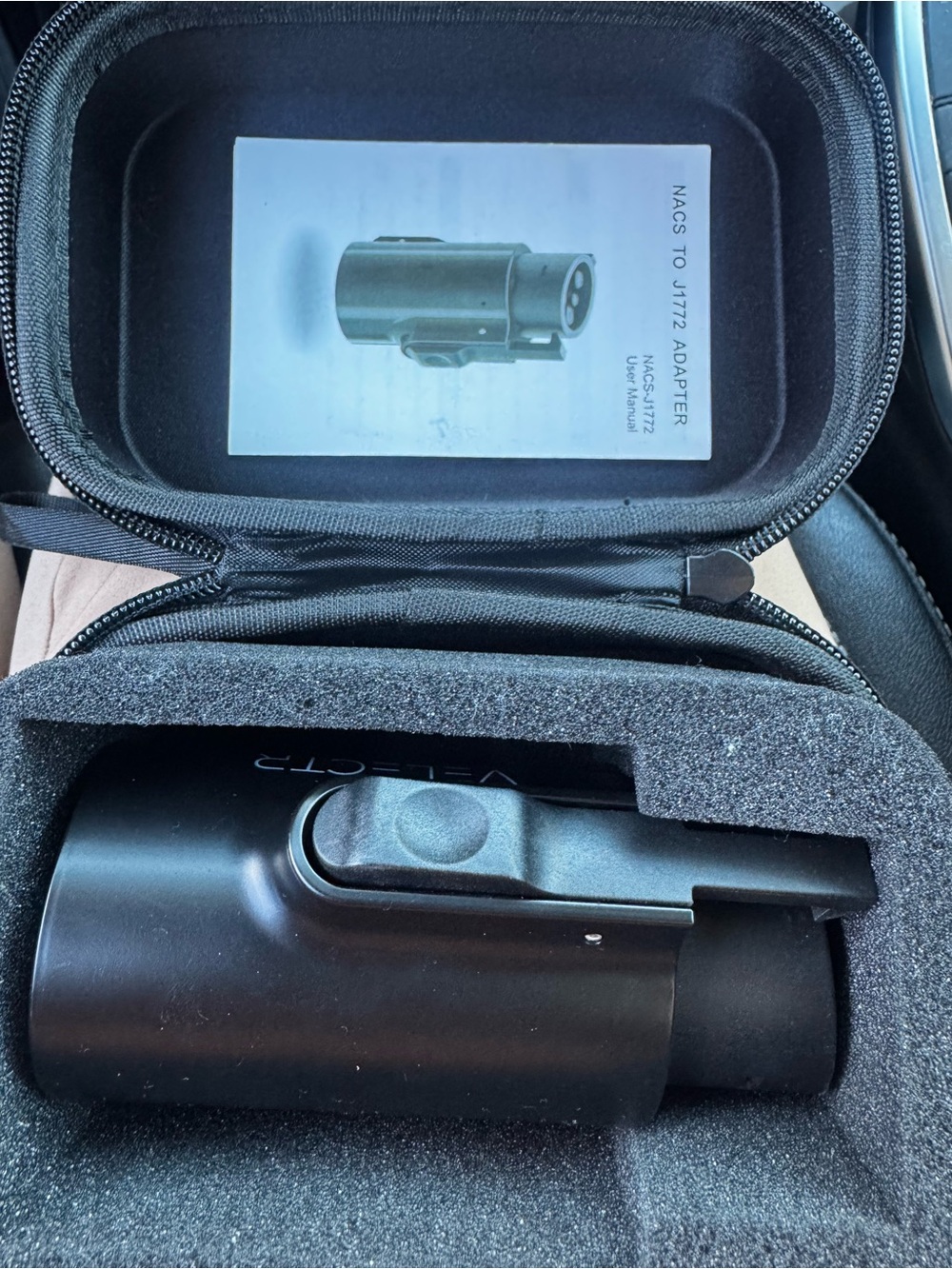 NACS TO j1772 electric car charger VELOFO Portable Adapter in Carrying Case